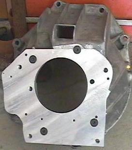 Rear view of T5 plate on bellhousing